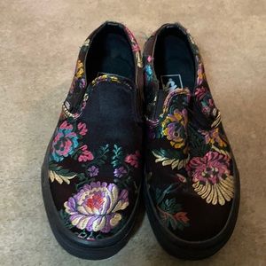 Vans embroidered slip ons